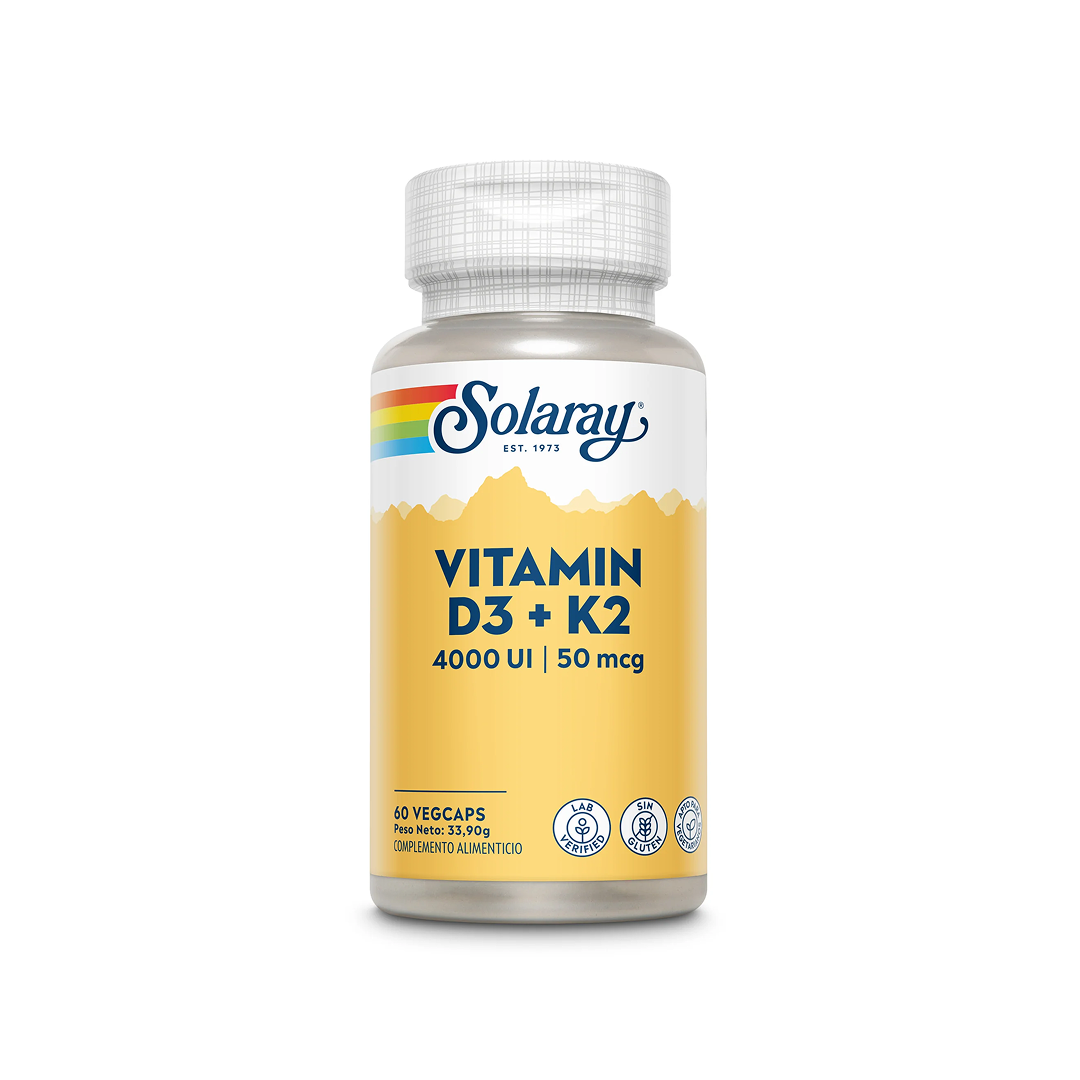 Vitamina D3 + K-2 (MK7) - 60 VegCaps