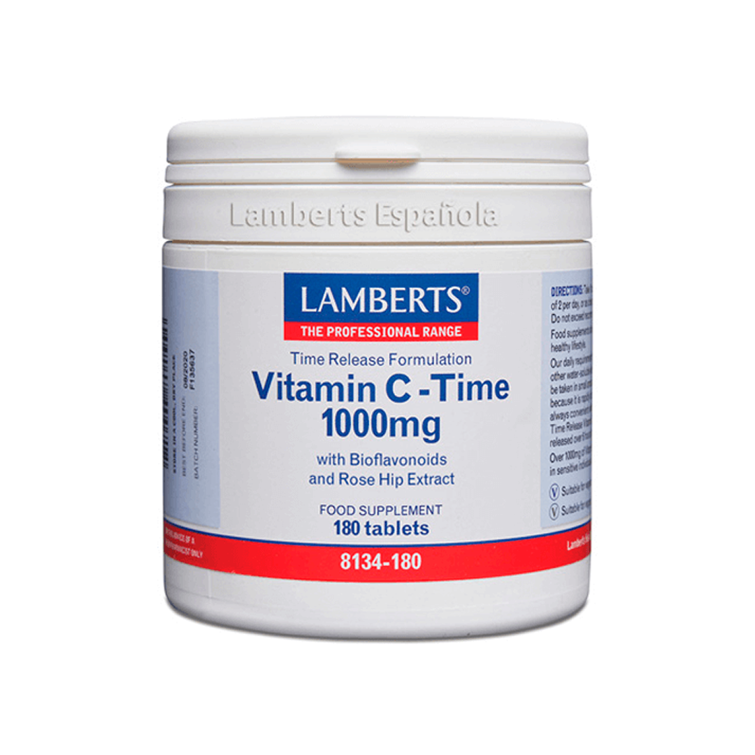 Vitamina C Liberación Sostenida con Bioflavonoides y Escaramujo 1000 mg - 180 cápsulas
